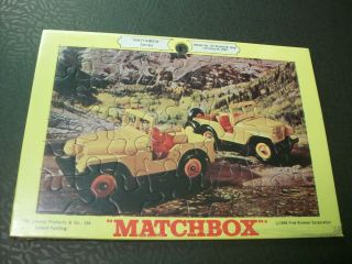 Vintage 1969 Matchbox (lesney) Frame - Tray Puzzle No.  72 Standard Jeep Nip