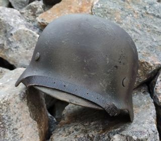 German Helmet M40 Size 62 Have A Number Ww2