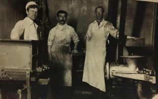 Occupational Real Photo Rppc Butchers Three Men At Work In Butcher Shop