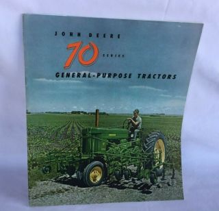 1950s John Deere Tractor Sales Brochure 70 Series General Purpose Tractors