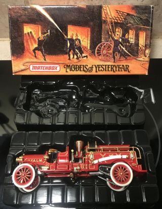 Vintage Matchbox Models Of Yesteryear 1911 Mack Fire Engine Yfe24 - M