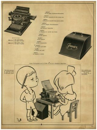 1930 PAPER AD TOYS Bucherer Saba Metal Full Jointed Doll German Typewriter 2