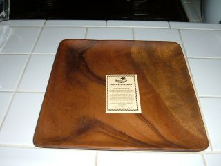Hawaii 10 " X 10  Hardwood Of The Pacific " Serving Plater Tray