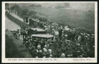 Rare Postcard Sir Chas Mark Palmers Funeral Easington Village Unposted 1907