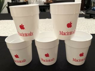 Set Of (8) Vintage 1980s Apple Mac Macintosh Logo Computer 16oz Plastic Cup Mug 3