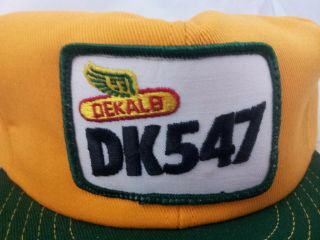 Dekalb DK547 USA Swingster Patch Hat Yellow Trucker Cap Snapback vintage seed 2