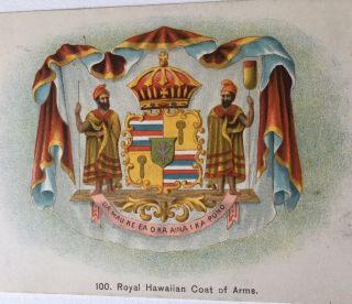 C.  1899 Royal Hawaiian Coat Of Arms Private Mailing Card Postcard By Island Curio