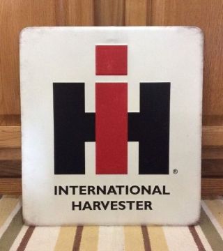 International Harvester Sign Ih Metal Farm Equipment Barn Tools Tractor Feed