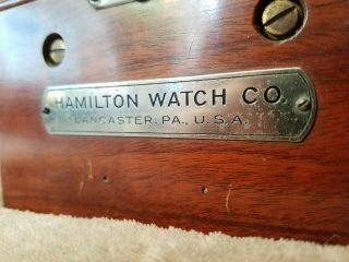 Hamilton Watch Co.  Gimbaled Marine Chronometer Model 22 21 jewels 1942 with case 2