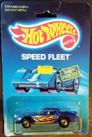 1989 Hot Wheels " Model " Pontiac Firebird Hot Bird - On Speed Fleet Card