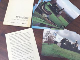 Set Of 10 Henry Moore Postcards Plus Map At Bretton Country Park In Paper Case