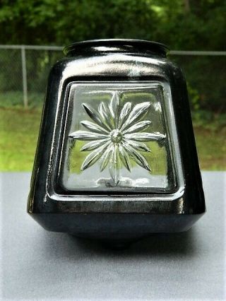 Antique Vintage Outdoor Porch Light Lantern Shade Glass 3 1/4 " Fitter