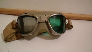 Chas - Fischer An - 6530 Flying - Goggles Usmc Navy Bin Includes Us And Cdn