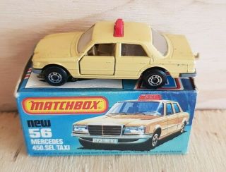 Matchbox Superfast Mercedes - Benz 450 Sel Taxi 1982 Issue All