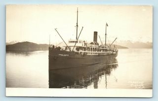 Cordova,  Ak - Pre 1920 View Of Steamship Admiral Sampson - Rppc