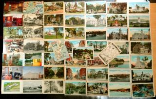 52 Postcards All From Augusta Maine Me Kennebec Co Hartford Fire Station 1918