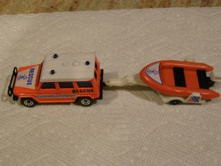 Matchbox Mb - 30 Mercedes Benz 280 G Rescue Unit,  Inflatable Boat On Trailer
