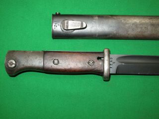 Blade German Ww2 K98 Bayonet With Matching Scabbard 1938