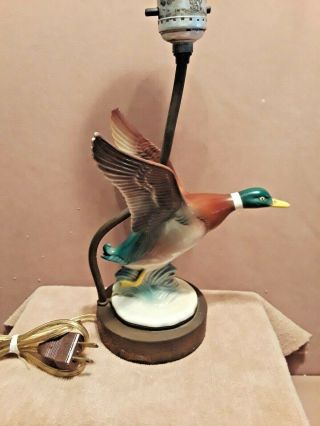Vintage Mallard Duck Table Lamp - Hunting/cabin/lodge