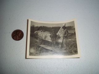 Wwii Ww2 Us Soldiers With Captured Crashed German Messerschmitt Plane Photograph