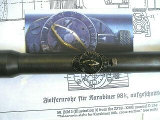 WW2 Era German ZF39 Zeiss Zielvier Sniper Scope Mauser k98 Wehrmacht 3