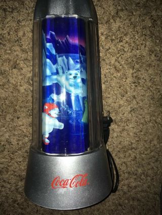 Vintage Coca Cola Coke Animated Light Up Polar Bear Lamp Light Promo Ad Display
