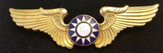 Ww2 China Nationalist Air Force Pilot Wing - Chinese Made Numbered