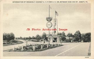 Pa,  Mount Jewett,  Pennsylvania,  Kendall Oil Gas Station,  Curt Teich No D - 3243