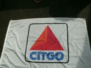 Vintage Citgo Gas Station Flag Advertising 36x57 Petroliana Bright Colors