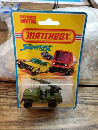 1976 Lesney Matchbox Superfast No.  38 - Armoured Jeep - Blister Card