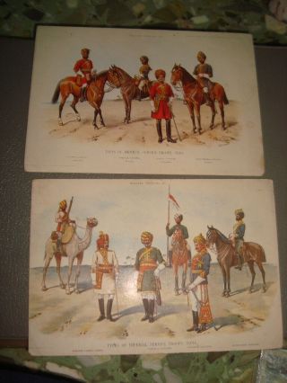 2 Old Vintage Air India Air Lines Co.  Picture Post Cards From India 1960