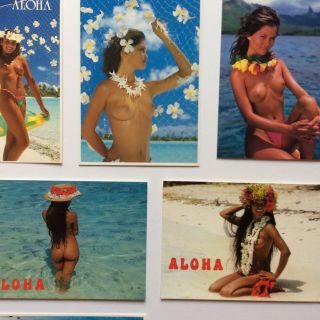 8ea TEVA SYLVAIN Topless Girls Of The South Seas POSTCARDS 70s & 80s VG,  Large A 4