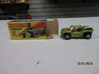 Vintage Matchbox Superfast 13 Baja Buggy In The Box