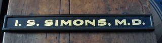 Antique Reverse Painted Glass Doctor Trade Sign