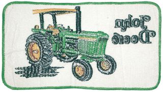 Large Vintage 1970s Embroidered Patch JOHN DEERE TRACTOR jacket hat farm farmer 2