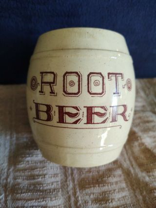 Root Beer Ceramic Mug Early Pottery Glass Stein Scarce