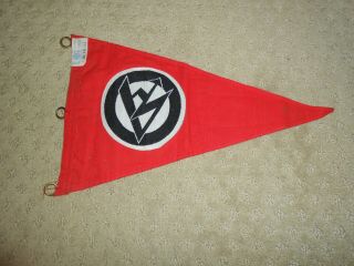 Ww2 German Militaria Sa Pennant With Rzm Tag Wwii Flag Banner