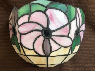 Vintage Tiffany Style Stained Glass Wall Sconce Lamp Shade 3