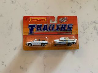 Matchbox Ford Escort White Boat And Trailer Tp115
