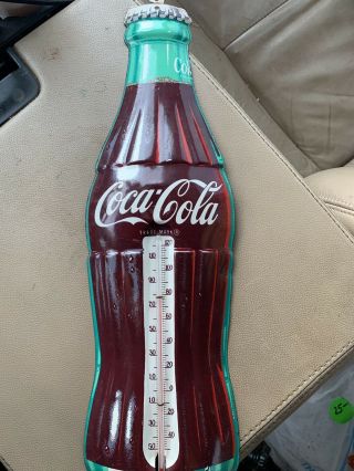 Robertson Usa 1950’s Coca - Cola Thermometer 17” Long.