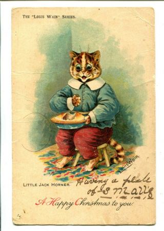 Artist Louis Wain Cat Little Jack Horner C.  1905