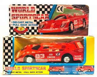 Vintage World Sportscar Le Mans Nissan Gtp Zx Turbo Die - Cast Pull Back
