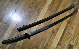 Wwii Japanese Nco Sword Type 95 With Wooden Handle - Matching Serial Numbers