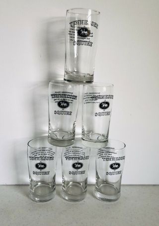Set Of 6 Jack Daniels Tennessee Squire Glasses Three Different Toasts