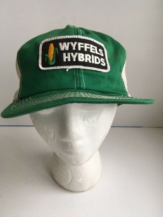 Vintage Wyffels Hybrids Seed Hat Cap Trucker Farmer K - Brand Hipster Distressed