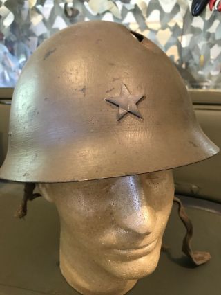 Wwii Japanese Helmet,  Vet Bring Back,  Battle Damage