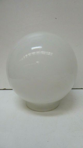 Vintage White Ball Cased Glass Lamp / Light Shade Art Deco