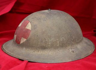 Early WW2 Kelly Medic Helmet 3