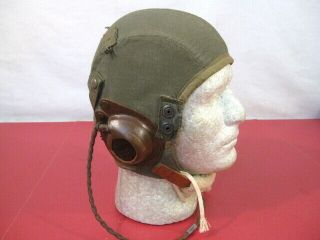 Wwii Us Army Air Force Aaf Type A - 9 Flying Helmet Wired - Sz: X - Large - Xlnt