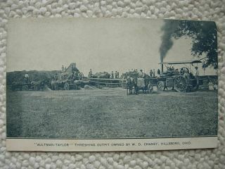 Hillsboro Oh - Ohio - Aultman Taylor Threshing Outfit - Tractor - Steam Engine - Farming